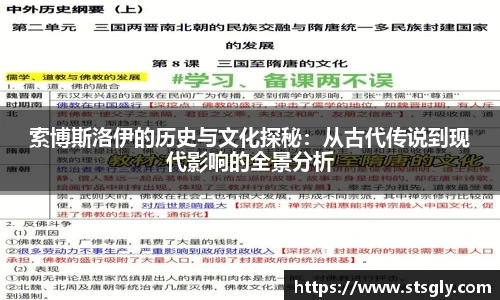 索博斯洛伊的历史与文化探秘：从古代传说到现代影响的全景分析
